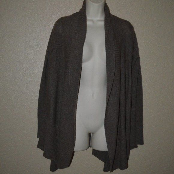 Sz S Alice + Olivia Brown Open Front Cashmere Blend Cardigan Sweater - Picture 1 of 7